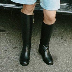 Maryam Nassir Zadeh Canyon Boot, Obsidian Calf, Size 41 (fits US 10)